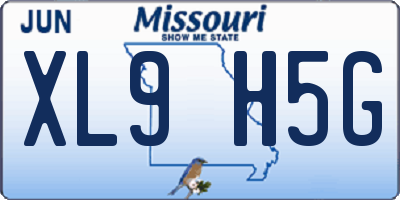 MO license plate XL9H5G