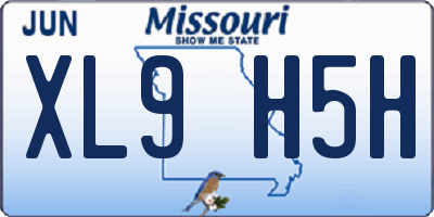MO license plate XL9H5H