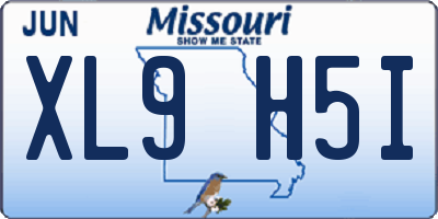 MO license plate XL9H5I
