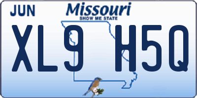 MO license plate XL9H5Q