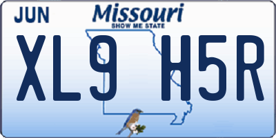 MO license plate XL9H5R