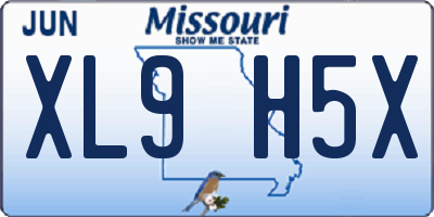MO license plate XL9H5X