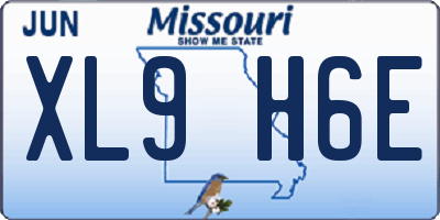 MO license plate XL9H6E