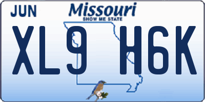 MO license plate XL9H6K
