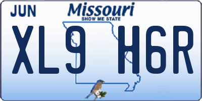 MO license plate XL9H6R