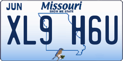 MO license plate XL9H6U