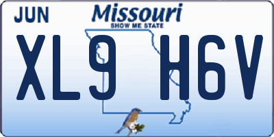 MO license plate XL9H6V