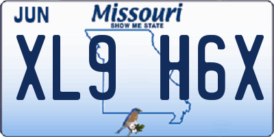 MO license plate XL9H6X