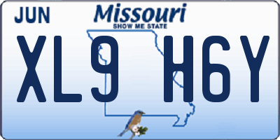 MO license plate XL9H6Y