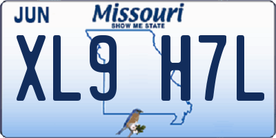 MO license plate XL9H7L