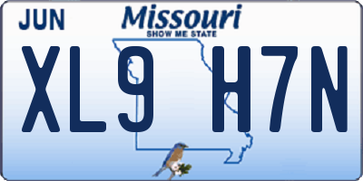 MO license plate XL9H7N
