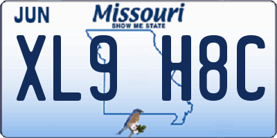 MO license plate XL9H8C