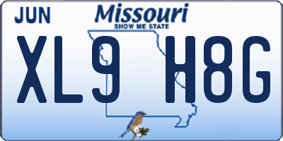 MO license plate XL9H8G