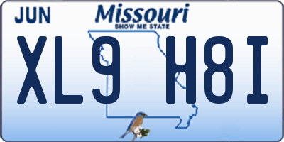 MO license plate XL9H8I