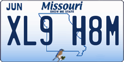 MO license plate XL9H8M