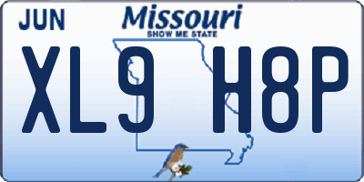 MO license plate XL9H8P