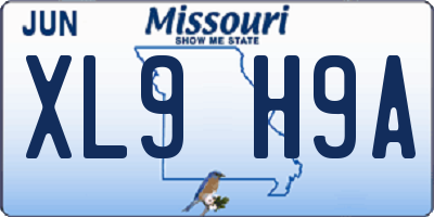 MO license plate XL9H9A