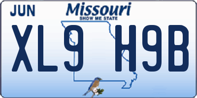 MO license plate XL9H9B