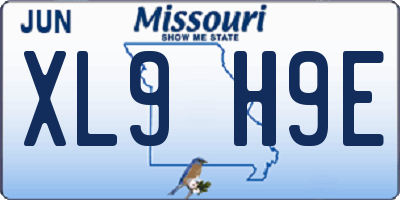 MO license plate XL9H9E
