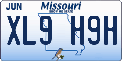 MO license plate XL9H9H