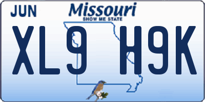 MO license plate XL9H9K