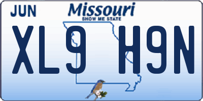 MO license plate XL9H9N