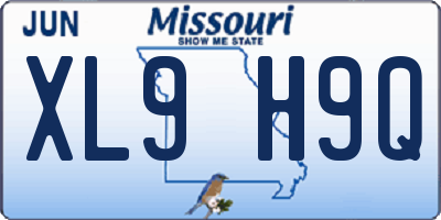 MO license plate XL9H9Q