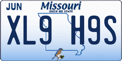 MO license plate XL9H9S