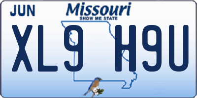 MO license plate XL9H9U