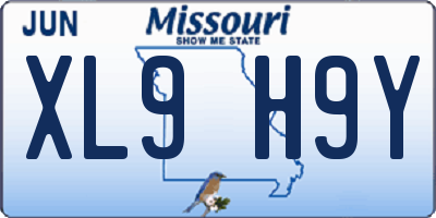 MO license plate XL9H9Y