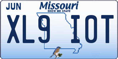 MO license plate XL9I0T