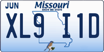 MO license plate XL9I1D