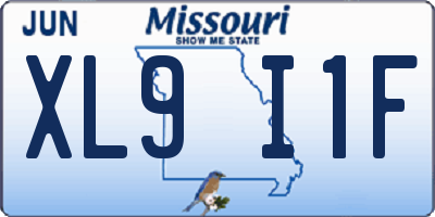 MO license plate XL9I1F