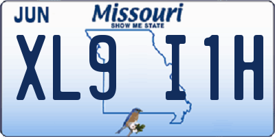 MO license plate XL9I1H