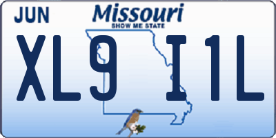 MO license plate XL9I1L