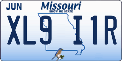 MO license plate XL9I1R