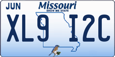 MO license plate XL9I2C