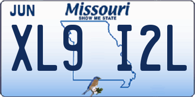 MO license plate XL9I2L