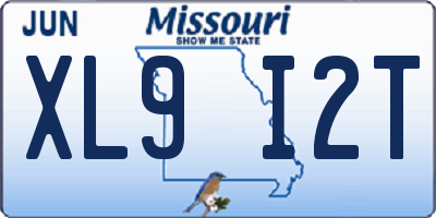 MO license plate XL9I2T