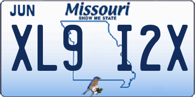 MO license plate XL9I2X