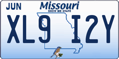 MO license plate XL9I2Y