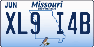 MO license plate XL9I4B