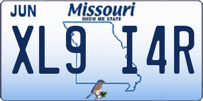 MO license plate XL9I4R