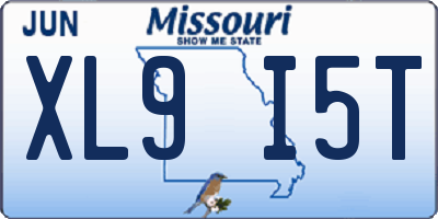 MO license plate XL9I5T