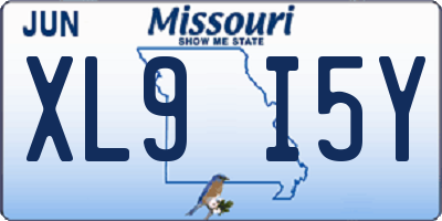 MO license plate XL9I5Y