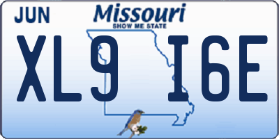 MO license plate XL9I6E