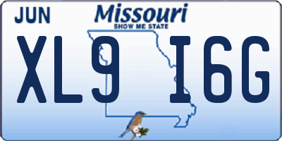 MO license plate XL9I6G