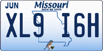 MO license plate XL9I6H