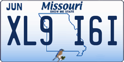 MO license plate XL9I6I