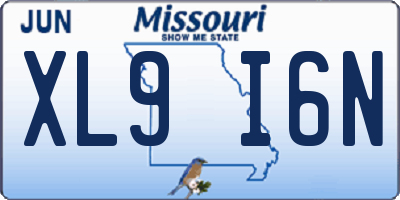 MO license plate XL9I6N